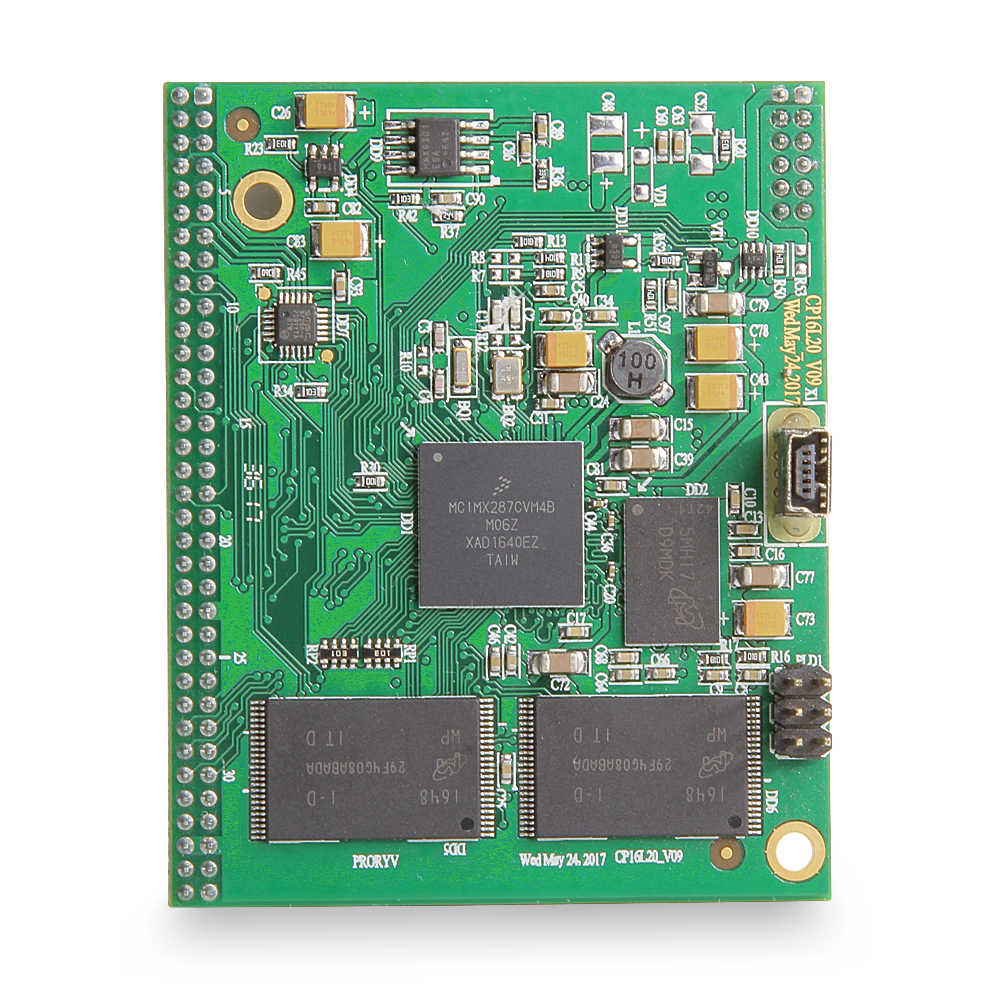 Процессорный модуль IMX287 c USB вид спереди